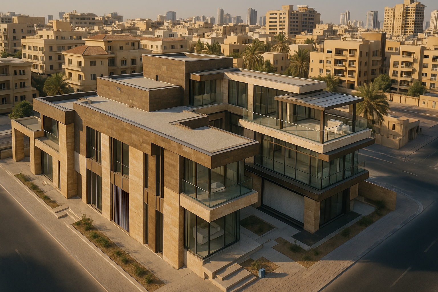 IKK House Facade Design, Dubai, UAE by Spacio TechTonics Consultants