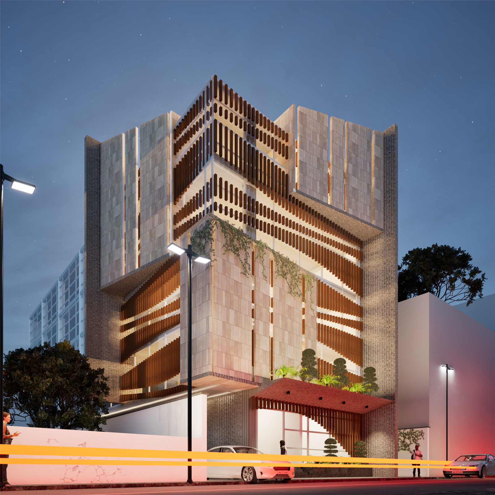 Arboris Facade Project, Hyderabad by Spacio TechTonics Consultants